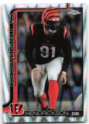Trey Hendrickson 2025 Topps Chrome Ray Wave Refractor Cincinnati Bengals