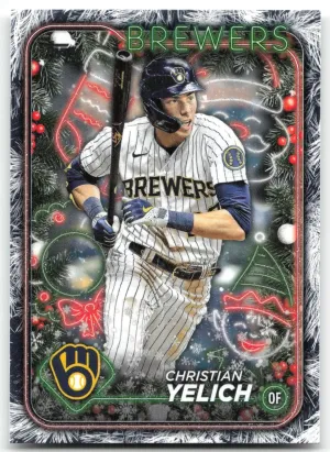 Christian Yelich 2024 Topps Holiday Holiday Tree Milwaukee Brewers