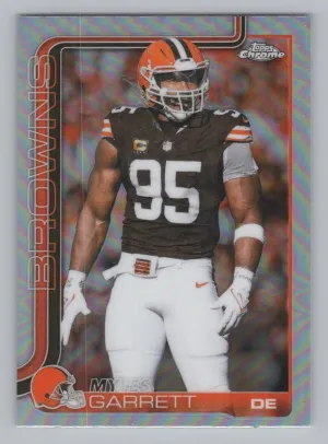 Myles Garrett 2025 Topps Chrome Topps Refractor Cleveland Browns