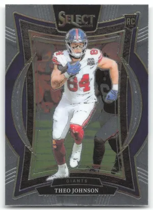 Theo Johnson 2024 Panini Select New York Giants