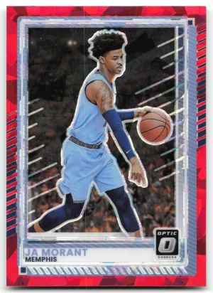 Ja Morant 2025-26 Donruss Optic Red Cracked Ice Memphis Grizzlies