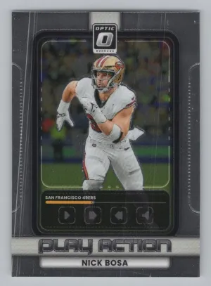 Nick Bosa 2025 Donruss Optic Play Action 49ers