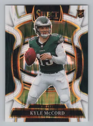 Kyle McCord Rookie 2025 Panini Select White Prizm Shock #/799 Eagles