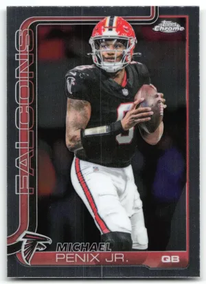 Michael Penix Jr. 2025 Topps Chrome Atlanta Falcons