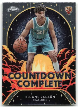 Tidjane Salaün 2024-25 Topps Chrome Countdown Complete Charlotte Hornets
