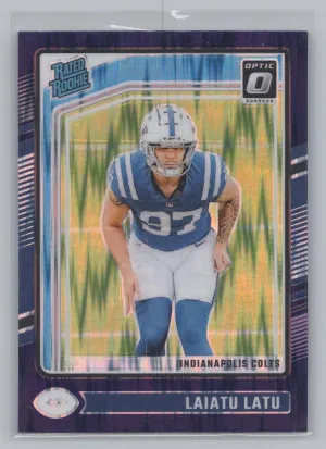 Laiatu Latu 2024 Donruss Optic Purple Shock Colts