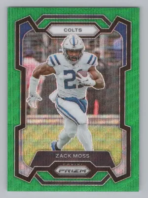 Zack Moss 2023 Panini Prizm Green Wave Colts