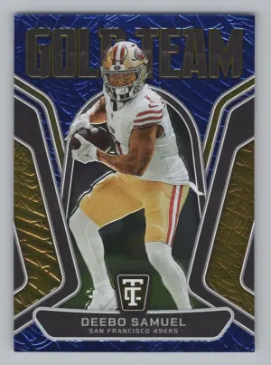Deebo Samuel 2024 Panini Totally Certified Gold Team Mirror Blue #/199 49ers
