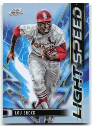 Lou Brock 2025 Topps Chrome Cosmic Light Speed Cardinals