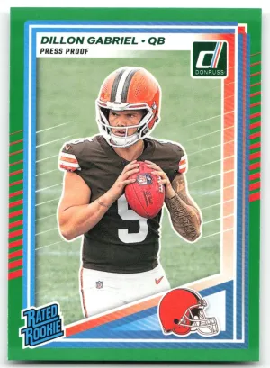 Dillon Gabriel Rookie 2025 Donruss Press Proofs Green Cleveland Browns