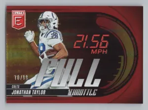 Jonathan Taylor 2025 Donruss Elite Full Throttle Red #/99 Indianapolis Colts
