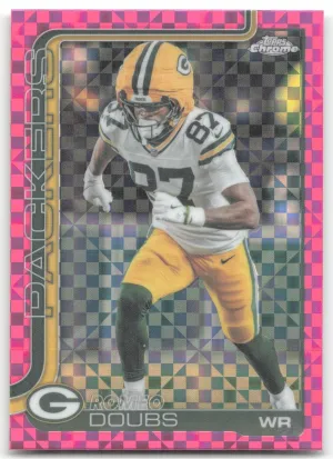 Romeo Doubs 2025 Topps Chrome Pink X-Fractor Packers