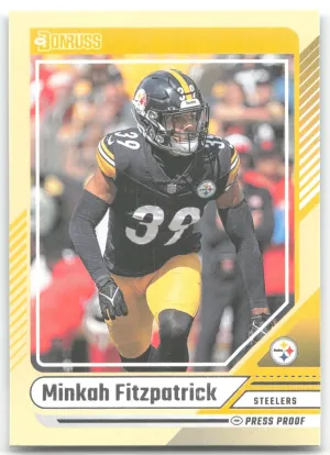 Minkah Fitzpatrick 2024 Donruss Press Proof Yellow Steelers