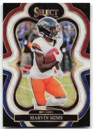 Marvin Mims 2025 Panini Select Tri-Color Prizm #/199 Broncos