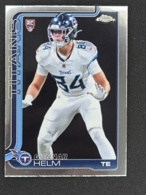 Gunnar Helm RC 2025 Topps Chrome Tennessee Titans