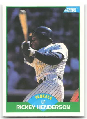 Rickey Henderson 1989 Score New York Yankees