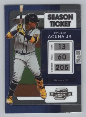 Ronald Acuna Jr. 2022 Panini Chronicles Contenders Optic Atlanta Braves
