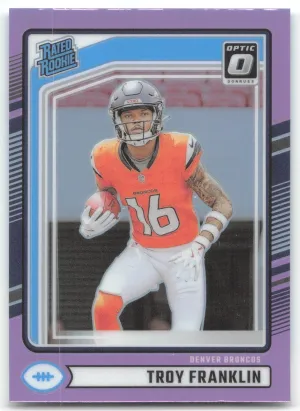 Troy Franklin Rookie 2024 Donruss Optic Rated Rookies Preview Pink