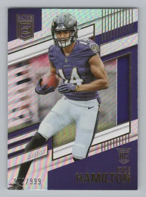 Kyle Hamilton Rookie 2022 Donruss Elite #/999 Baltimore Ravens