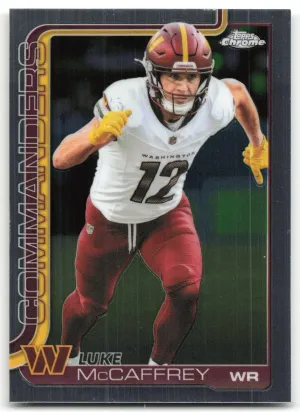 Luke McCaffrey 2025 Topps Chrome Washington Commanders