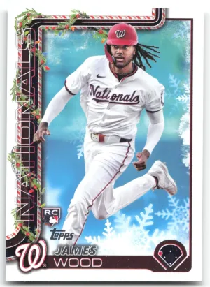 James Wood Rookie 2025 Topps Holiday Green Holiday Plaid Washington Nationals
