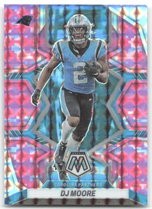 DJ Moore 2022 Panini Mosaic Mosaic Camo Pink Carolina Panthers