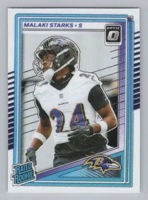 Malaki Starks RC 2025 Donruss Optic Baltimore Ravens