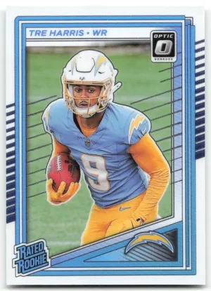 Tre Harris RC 2025 Donruss Optic Chargers