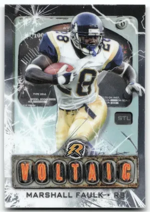 Marshall Faulk 2024 Topps Resurgence Voltaic Refractor St. Louis Rams