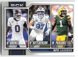 NFC Sack Leaders Aidan Hutchinson Micah Parsons 2026 Topps Flagship Packers