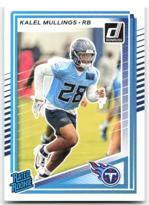 Kalel Mullings Rookie 2025 Donruss Tennessee Titans