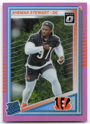 Shemar Stewart Rookie 2025 Donruss Optic Rated Rookies Preview Pink Bengals