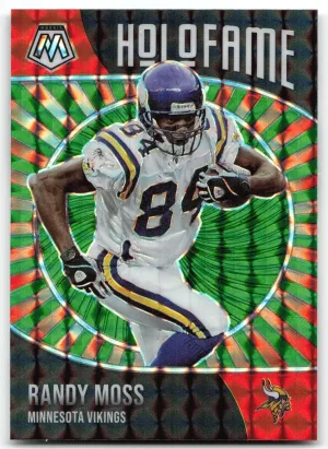Randy Moss 2021 Panini Mosaic HoloFame Mosaic Green Minnesota Vikings