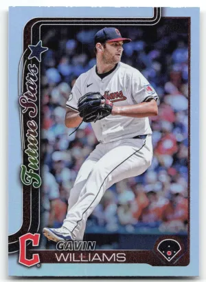Gavin Williams 2025 Topps Rainbow Foil Cleveland Guardians