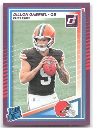 Dillon Gabriel Rookie 2025 Donruss Press Proofs Purple Cleveland Browns