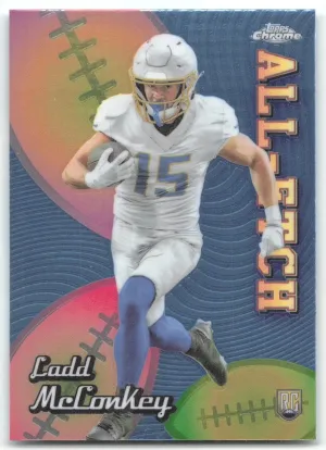 Ladd McConkey Rookie 2024 Topps Chrome Chrome All-Etch Los Angeles Rams