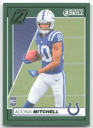 Adonai Mitchell Rookie 2024 Panini Zenith Two Minute Drill Indianapolis Colts