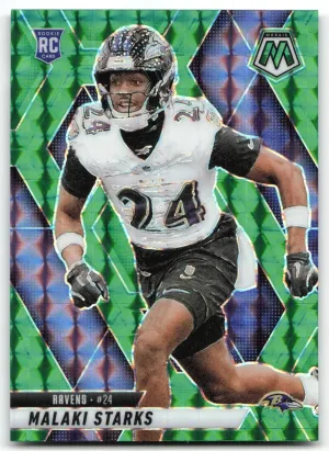 Malaki Starks Rookie 2025 Panini Mosaic Mosaic Green Baltimore Ravens