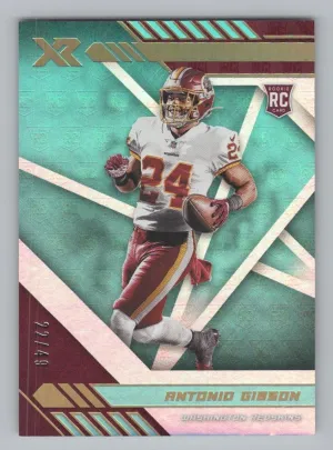 Antonio Gibson RC 2020 Panini XR Teal #/49 Washington Redskins