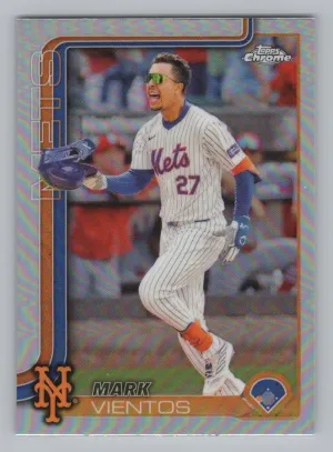 Mark Vientos 2025 Topps Chrome Refractors New York Mets