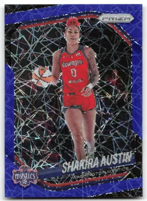 Shakira Austin 2025 Panini Prizm WNBA Blue Velocity Prizm Mystics