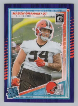 Mason Graham Rookie 2025 Donruss Optic Purple Shock Cleveland Browns