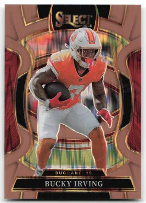 Bucky Irving 2025 Panini Select Copper Prizm Shock #/899 Tampa Bay Buccaneers