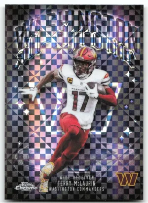 Terry McLaurin 2025 Topps Chrome All-Chrome Team X-Fractor Washington Commanders