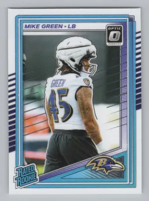 Mike Green RC 2025 Donruss Optic Baltimore Ravens