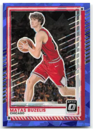 Matas Buzelis 2025-26 Donruss Optic Blue Cracked Ice Chicago Bulls