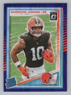 Quinshon Judkins RC 2025 Donruss Optic Purple Shock Browns
