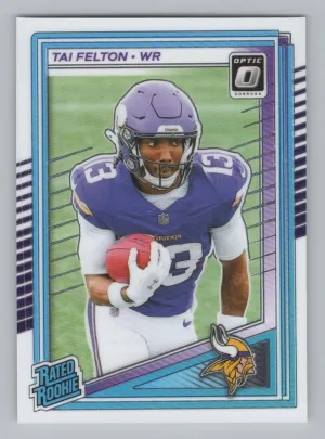 Tai Felton RC 2025 Donruss Optic Minnesota Vikings