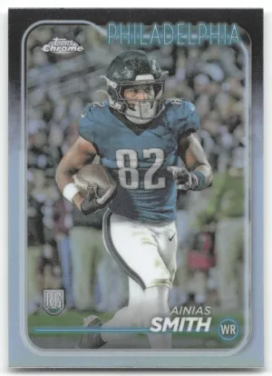 Ainias Smith Rookie 2024 Topps Chrome Refractor Philadelphia Eagles
