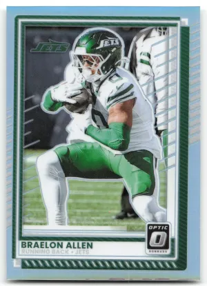 Braelon Allen 2025 Donruss Optic Holo New York Jets